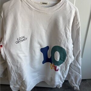 Madhappy White Sweatshirt with Multicolor Logo